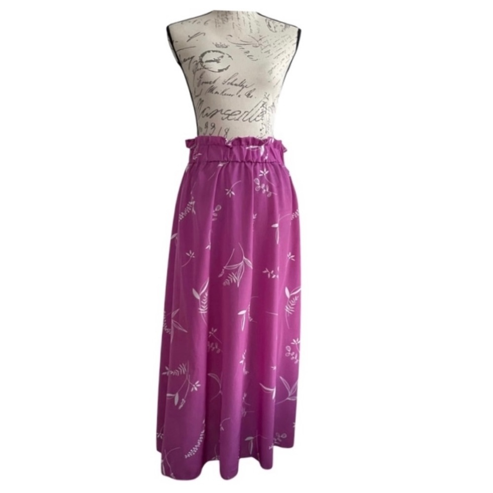 SHEIN Floral-Print Empire Waist Long Ankle
Length Maxi Skirt Pink Womens Size L